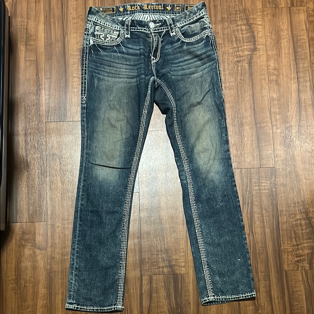 Women’s Rock Revival Straight Leg Jeans size 29 - Picture 2 of 9